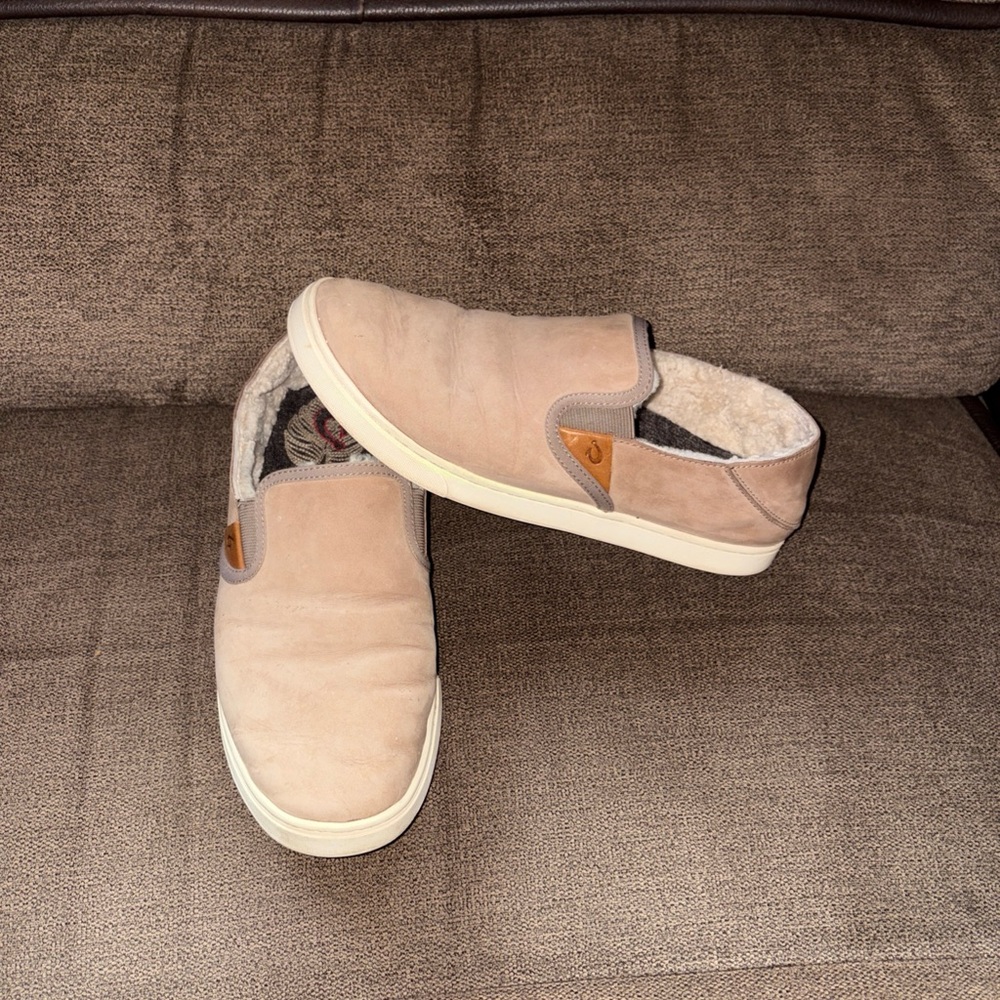 Olukai Pehuea Heu Women's Slip On Comfort Shoes Sneakers Size 9 Taupe
